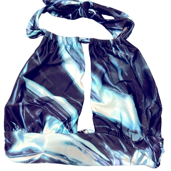 Luxury Lenny Niemeyer Bikini set. Bottom LG top M. Blue swirl design. - Picture 4 of 6